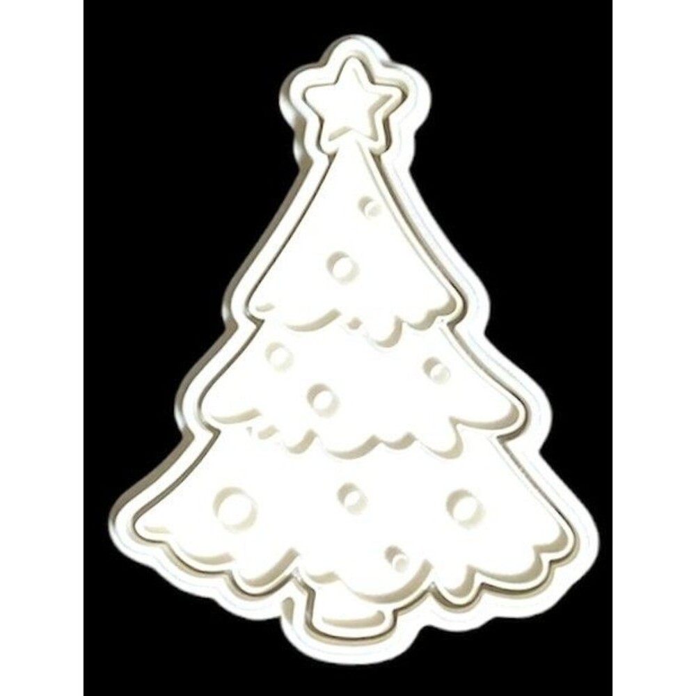 3D Printed Cookie Cutter - 3.9" Christmas Tree #1069